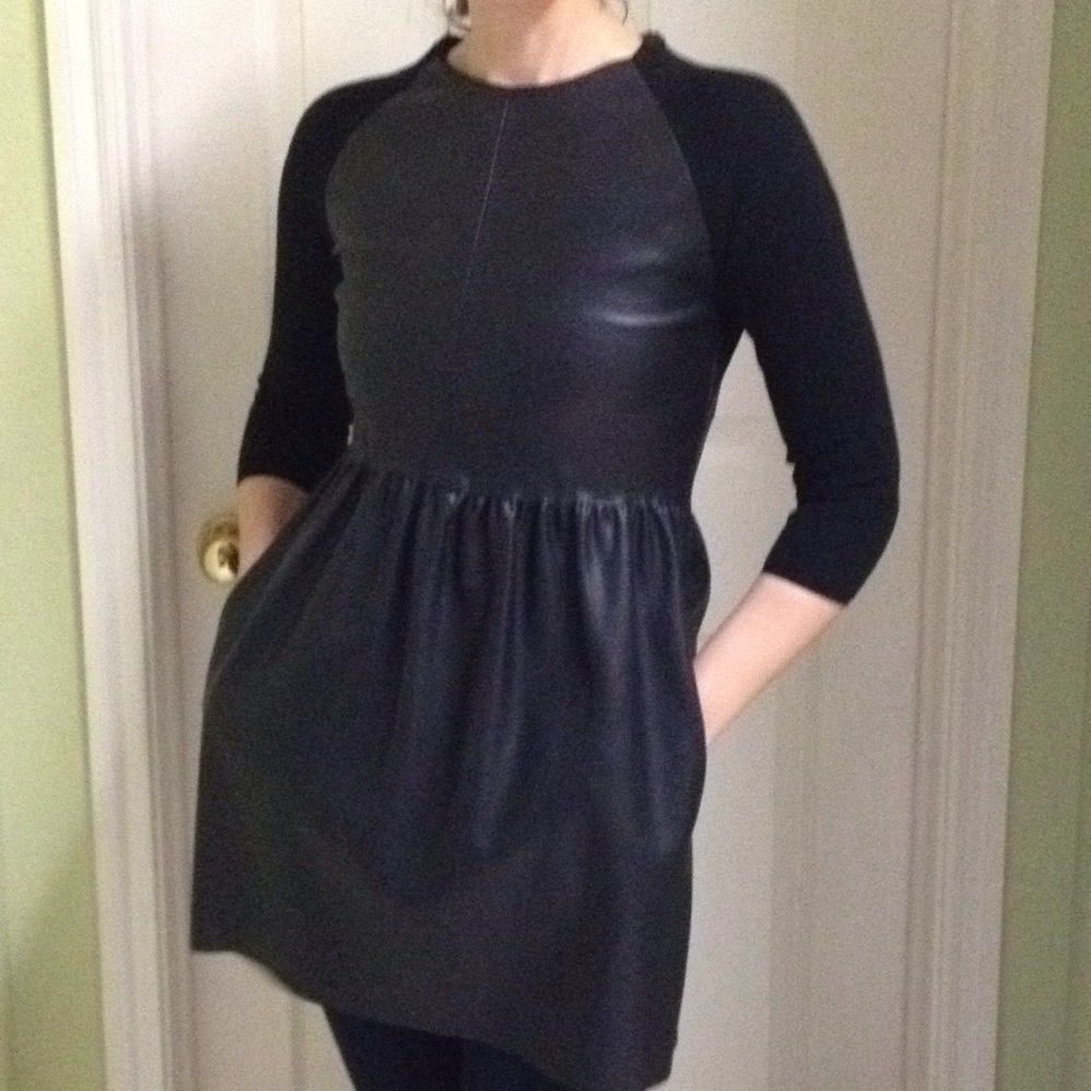 Zara faux leather dress